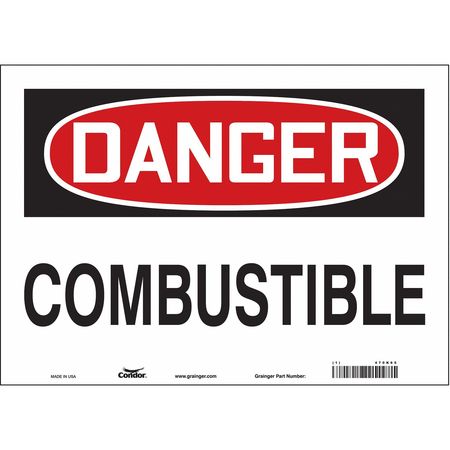 CONDOR Safety Sign, 10 in Height, 14 in Width, Vinyl, Horizontal Rectangle, English, 470K65 470K65