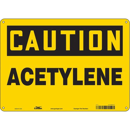 Safety Sign, 10 In Height, 14 In Width, Aluminum, Horizontal Rectangle, English, 470R37