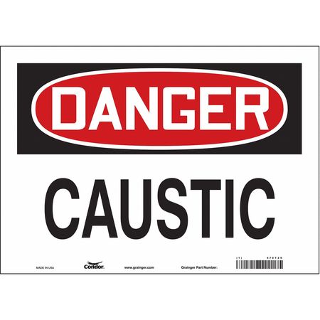 Safety Sign, 10 In Height, 14 In Width, Vinyl, Horizontal Rectangle, English, 470T29