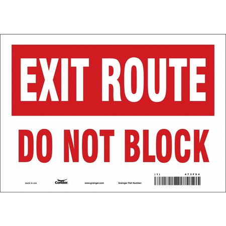 Safety Sign, 7 In Height, 10 In Width, Vinyl, Vertical Rectangle, English, 473F04