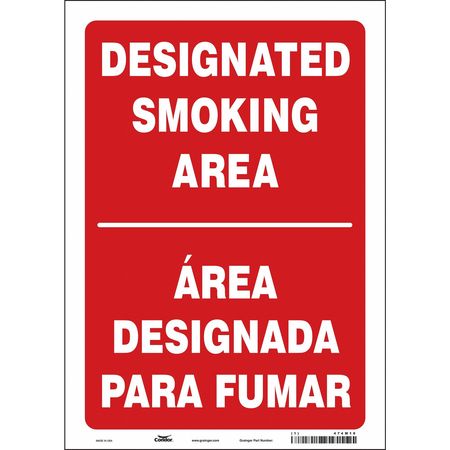 CONDOR Safety Sign, 14 in H, 10" W, Vinyl, Vertical Rectangle, English, Spanish, 474M10 474M10