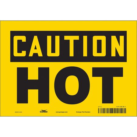 CONDOR Danger Sign, 7 in H, 10 in W, Vinyl, Vertical Rectangle, English, 474X91 474X91