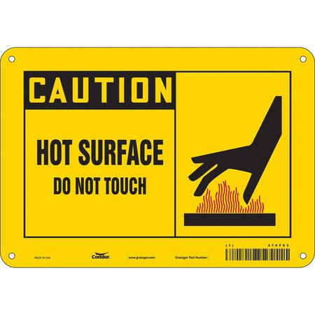 CONDOR Danger Sign, 7 in H, 10 in W, Polyethylene, Vertical Rectangle, English, 474Y03 474Y03