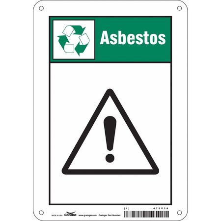 CONDOR Safety Sign, 10 in Height, 7 in Width, Aluminum, Horizontal Rectangle, English, 475V28 475V28