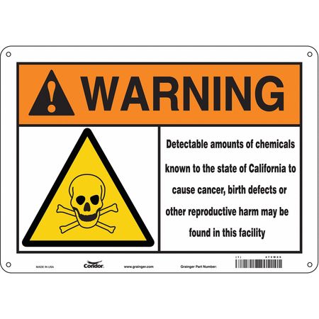 CONDOR Safety Sign, 14" Wx10" H, 0.032" Thickness 475W09