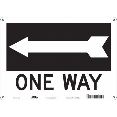 CONDOR Traffic Sign, 10 in H, 14 in W, Aluminum, Horizontal Rectangle, English, 477P11 477P11