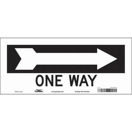 CONDOR Traffic Sign, 6 1/2 in H, 14 in W, Vinyl, Vertical Rectangle, English, 477P19 477P19