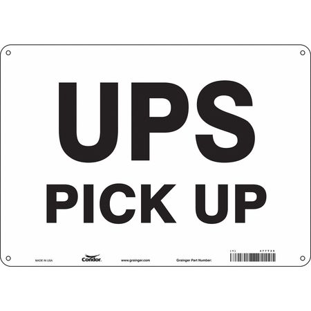 CONDOR Traffic Sign, 10 in H, 14 in W, Aluminum, Horizontal Rectangle, English, 477T26 477T26