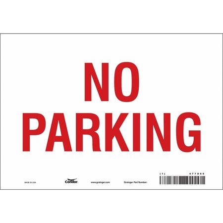 CONDOR No Parking Sign, 7" x 10, 477X66 477X66