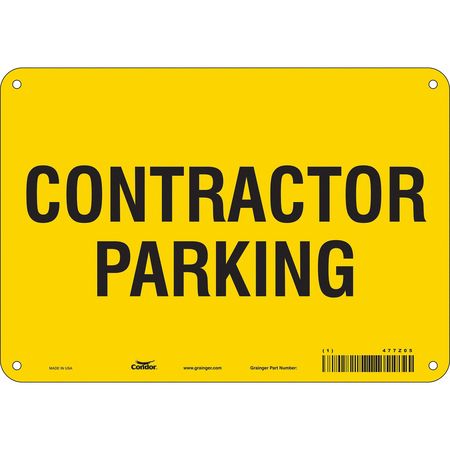 CONDOR Traffic Sign, 10" W, 7" H, 0.032" Thickness, 477Z05 477Z05