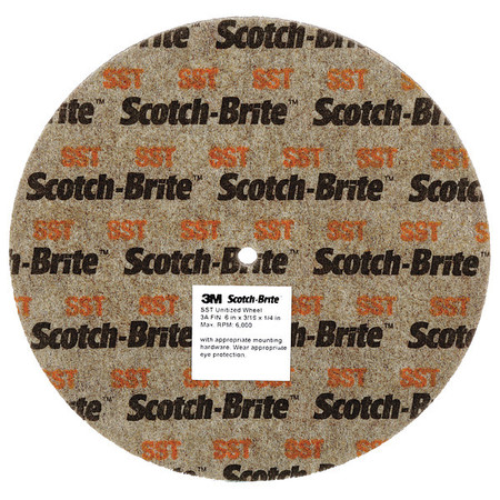 SCOTCH-BRITE Unitized Wheel, Deburring, ST-UW, 1" dia. 7010364763
