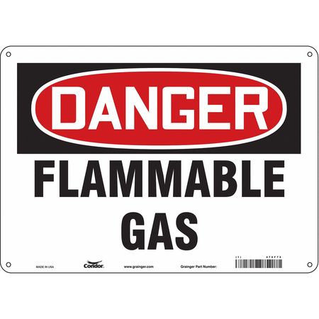 CONDOR Danger Sign, 10 in H, 14 in W, Horizontal Rectangle, English, 478F72 478F72