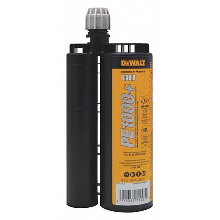 DEWALT PE1000+ Epoxy, 13 Oz Container Size Cartridge, Includes Mixing Nozzle 0500SD-PWR