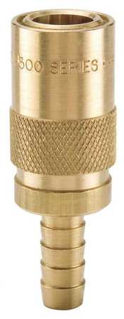 PARKER Hydraulic Quick Connect Hose Coupling, Brass Body, Sleeve Lock, Moldmate Series PC306