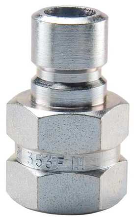 PARKER Hydraulic Quick Connect Hose Coupling, Steel Body, Sleeve Lock, 1/8"-27 Thread Size, Moldmate Series PN251F