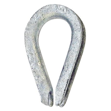 CROSBY Wire Rope Thimble, 1/8 in., Steel 1037256