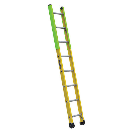 LOUISVILLE Manhole Ladder, Fiberglass, Yellow Finish, 375 lb Load Capacity FE8908