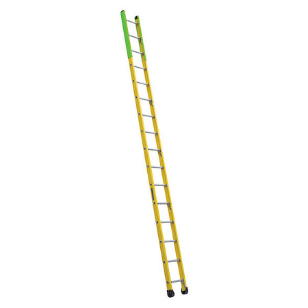 Louisville Manhole Ladder, Fiberglass, Yellow Finish, 375 lb Load Capacity FE8916