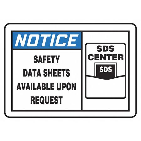 ACCUFORM Notice Sign, 7 in Height, 10 in Width, Plastic, Rectangle, English MCHM806VP