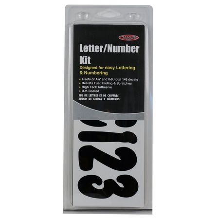Hardline Products Number and Letter Combo Kit, Yellow/Black GYEBKG200