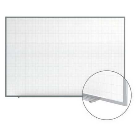 Ghent 48-1/2"x72-1/2" Magnetic Steel Dry Erase Grid Board, Gloss PLM3-46-0