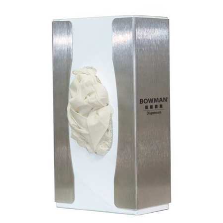 Bowman Dispensers Glove Dispenser, Gray, Stainless Steel GL102-0300
