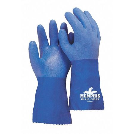 MCR SAFETY 12" Chemical Resistant Gloves, PVC, 2XL, 1 PR 6632XXL