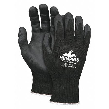 Mcr Safety Cut Resistant Coated Gloves, A3 Cut Level, Polyurethane, S, 1 PR 92733PUS