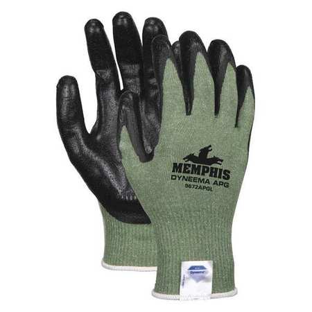 Mcr Safety Cut Gloves, XL, Green/Blk, APG, PR 9672APGXL