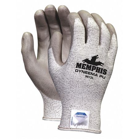MCR SAFETY Cut Resistant Coated Gloves, A3 Cut Level, Polyurethane, XL, 1 PR 9672XL