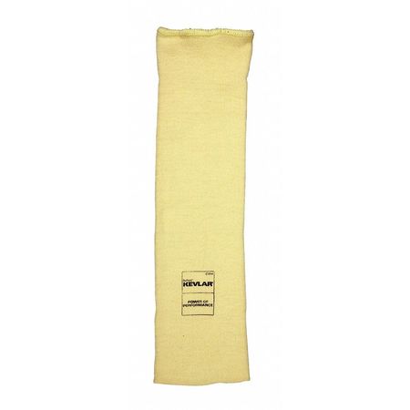 Mcr Safety Cut-Resistant Sleeve: ANSI/ISEA Cut Level A3, Kevlar® ( 7 ga ), Yellow, Knit Cuff, 14 in Length 9374