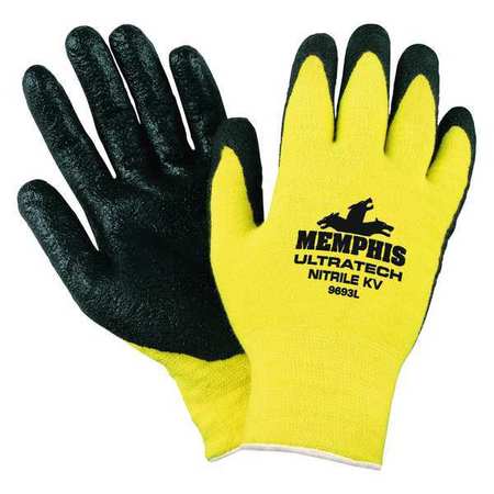 MCR SAFETY Cut Resistant Coated Gloves, A2 Cut Level, Foam Nitrile, XL, 1 PR 9693XL