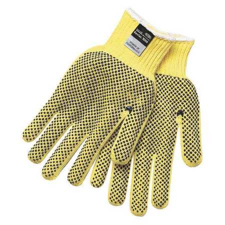 MCR SAFETY Cut Resistant Coated Gloves, A3 Cut Level, PVC, L, 12PK 9366L