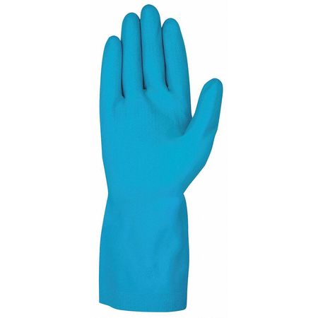 Mcr Safety Coated Gloves, L, Blue/Blk/Gray, Unlined, PR B100L