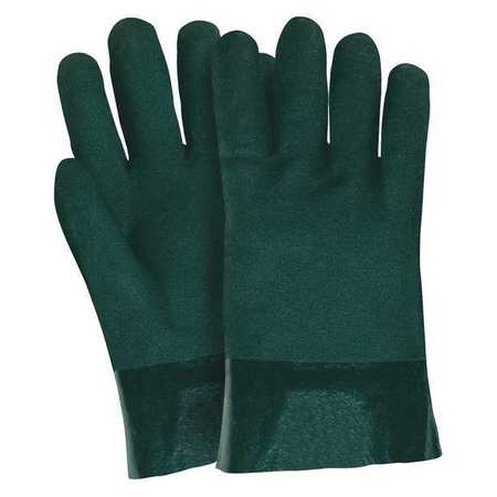MCR SAFETY 10" Chemical Resistant Gloves, PVC, L, 1 PR 6421