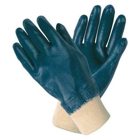 MCR SAFETY Nitrile Coated Gloves, Full Coverage, Blue/White, XL, 12PK 97981XL
