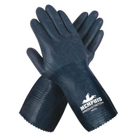 MCR SAFETY Coated Gloves, S, Blue, Cotton/Knit, PK12 9685S