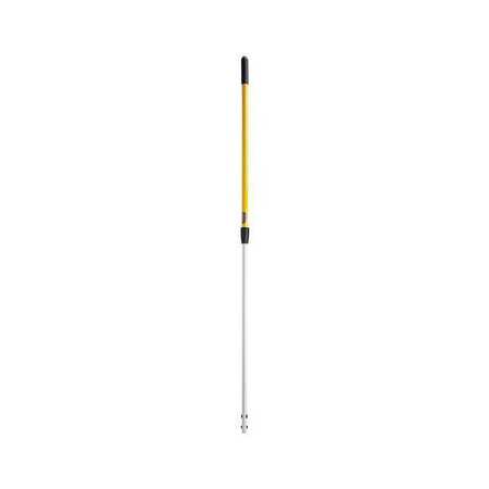 RUBBERMAID COMMERCIAL 48" to 72" Threaded Telescopic Handle, 1 1/8 in Dia, Yellow, Aluminum FGQ75500YL00