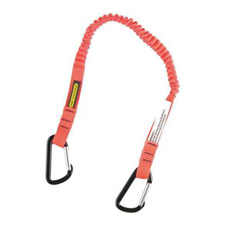 GEAR KEEPER Tool Lanyard, 43inL, Orange, 15lb, Carabiner TL1-3011