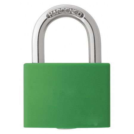 Zoro Select Lockout Padlock, KD, Green, 1-7/16"H 48JR23