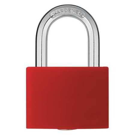 ZORO SELECT Lockout Padlock, KA, Red, 2"H, PK3 48JR56