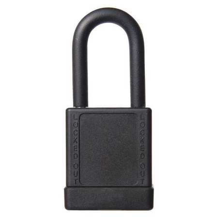 ZORO SELECT Lockout Padlock, KD, Black, 3"H 48JT79