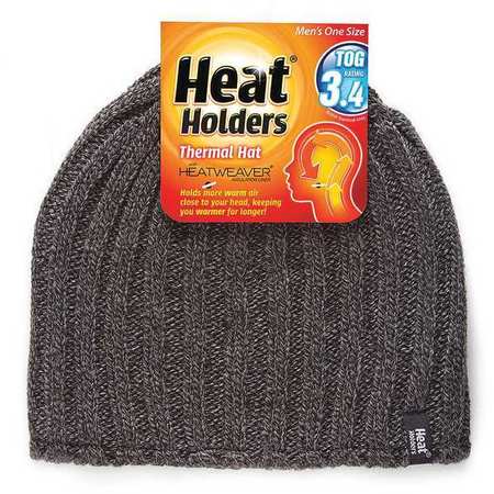 HEAT HOLDERS Knit Cap, Acrylic, Gray, Universal, Fitted MHHH910GRY