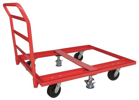 ZORO SELECT Pallet Dolly, 48x40, Floor Lock & Handle 48J091