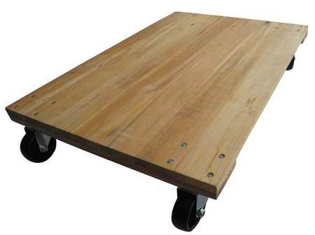 ZORO SELECT General Purpose Dolly, 36x24, Hardwood 48J066