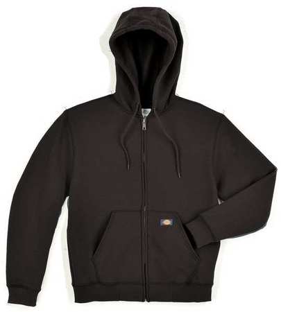 Dickies Hooded Sweatshirt, Zip Front, Black, 2XLT TW391BK 2X TL