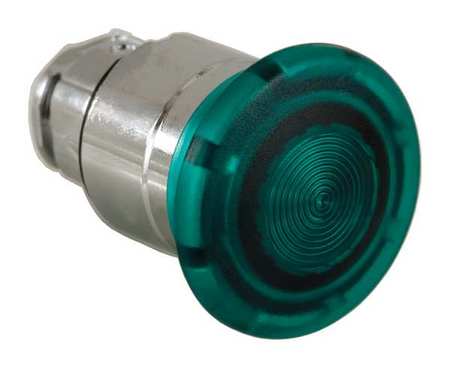 SCHNEIDER ELECTRIC Illuminated Push Button Operator, 22 mm, Green ZB4BW433