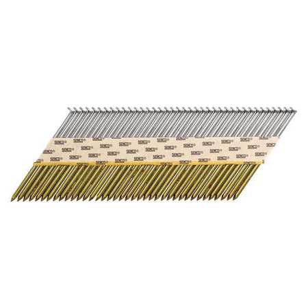 Senco Collated Framing Nail, 3 in L, 10.3 ga, Bright, Flat Head, 34 Degrees, 2500 PK K527APBXN