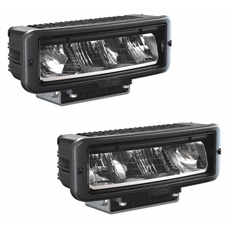 J.W. SPEAKER Head Lamp, Rectangle, 11-1/2 in. L, Black 9800