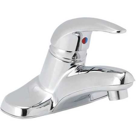 Trident Manual 4" Mount, 2 Hole Low Arc Bathroom Faucet, Chrome 48LX68